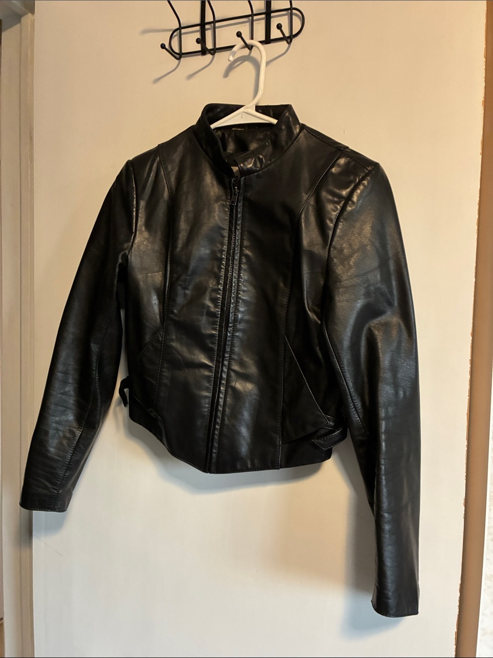 Vintage Wilsons Leather Black Leather Women's Moto Jacket size small